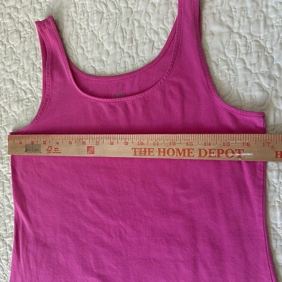 J Jill Perfect Tank Top Pink Women's Medium 34x22.5 Inch Relax Fit Cotton Blend - Picture 6 of 7